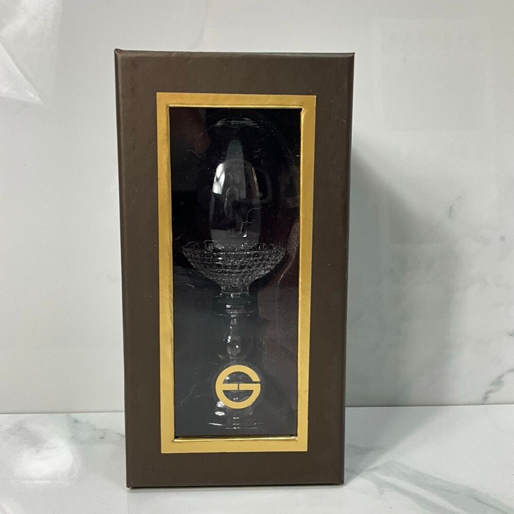 GS Glass Pedestal Egg Bud Vase
